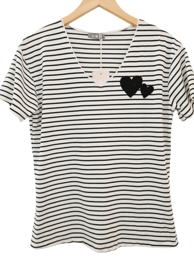 Wholesaler LUMINE - Heart cotton t-shirt