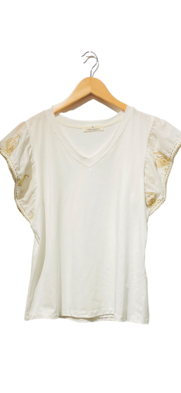 Wholesaler LUMINE - Puff shoulder cotton t-shirt