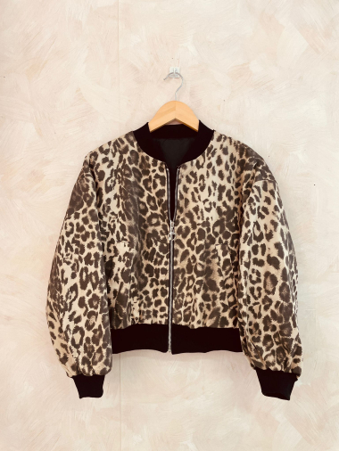 Mayorista LUMINE - Chaqueta de algodón con estampado de leopardo