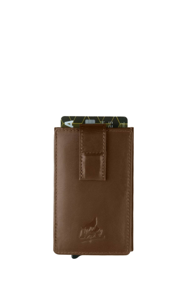 Wholesaler LUPEL - Lupel L677SH Cowhide leather card holder and aluminum case with RFID protection