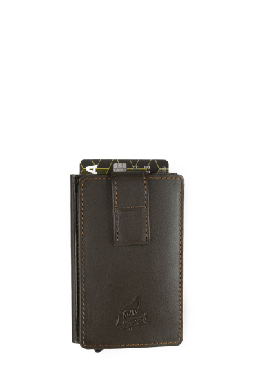 Grossiste LUPEL - Lupel L677SH Porte-carte en cuir et boitier aluminium avec protection RFID