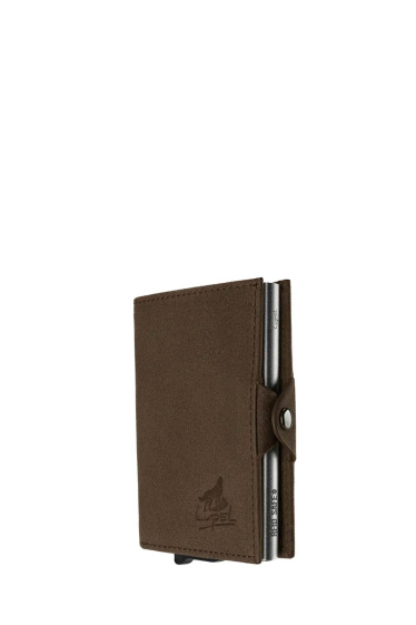 Wholesaler LUPEL - Lupel L695AV Card holder in cowhide leather and aluminum case with RFID protection