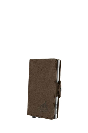 Grossiste LUPEL - Lupel  Porte carte en cuir de vachette et boitier aluminium avec protection RFID