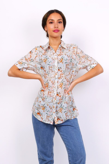 Mayorista Lusa Mode - Camisa de lino floral