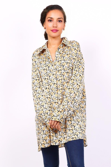 Wholesaler Lusa Mode - Oversized printed silk shirt
