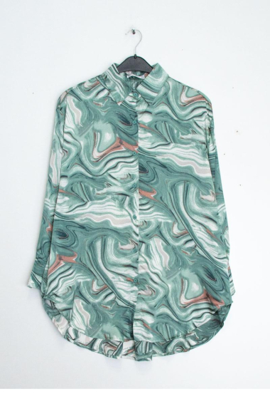 Wholesaler Lusa Mode - Printed tunic shirt in fluid silk fabric