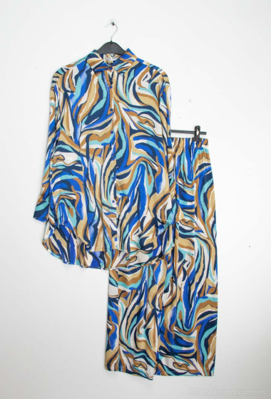 Großhändler Lusa Mode - Set aus Seidenhemd und Hose