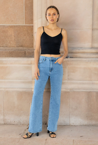 Wholesaler Lusa Mode - High waisted wide leg jeans