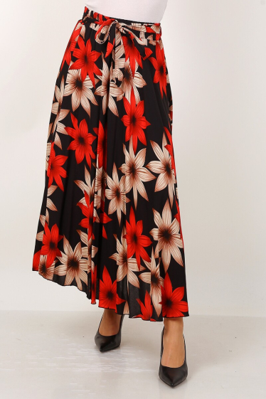 Wholesaler Lusa Mode - Floral skirt with matching belt
