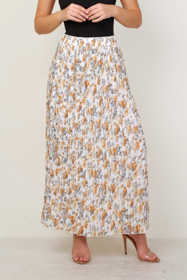 Grossiste Lusa Mode - Jupe fleurie plissée