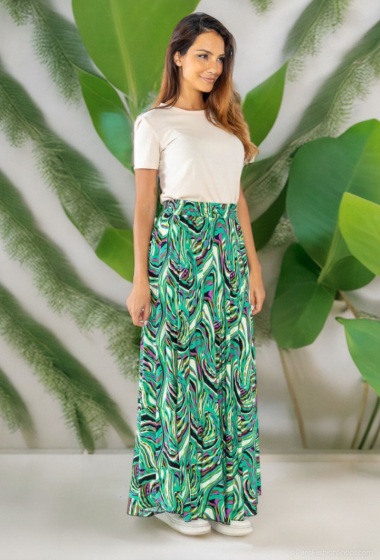 Wholesaler Lusa Mode - Flared bohemian print skirt