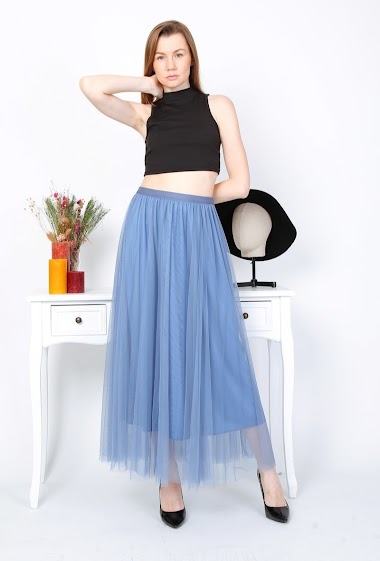 Großhändler Lusa Mode - Triple layer tulle long skirt with lining