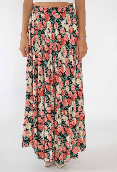 Mayorista Lusa Mode - Falda larga con estampado floral