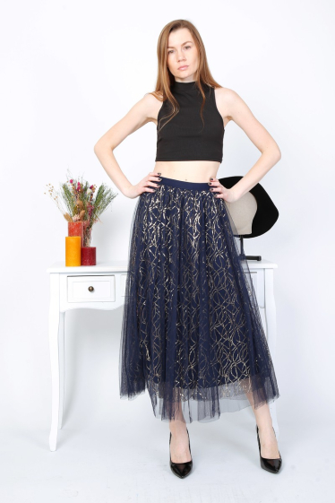 Wholesaler Lusa Mode - Long skirt triple gold layer