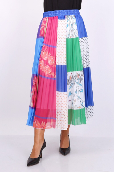 Wholesaler Lusa Mode - Pleated floral midi skirt