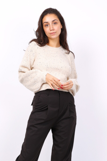 Wholesaler Lusa Mode - Puff sleeve knit sweater