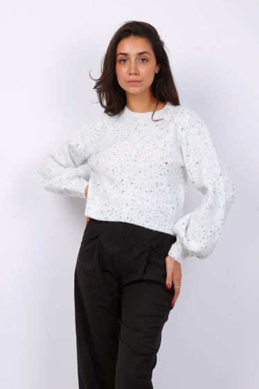 Wholesaler Lusa Mode - Puff sleeve knit sweater