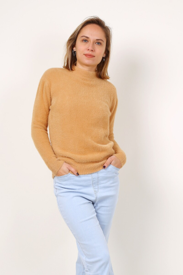 Großhändler Lusa Mode - Schlichter Pullover mit Rundhalsausschnitt