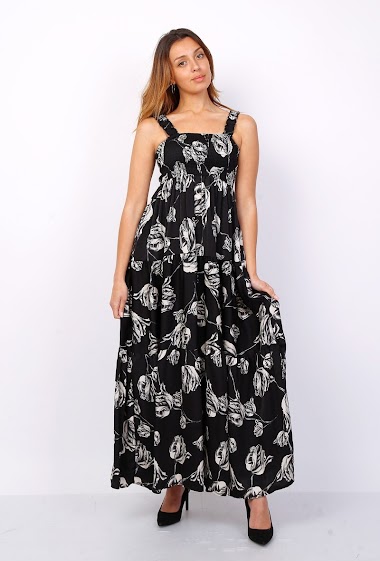 Wholesalers Lusa Mode - Dress with satin and printed strap
