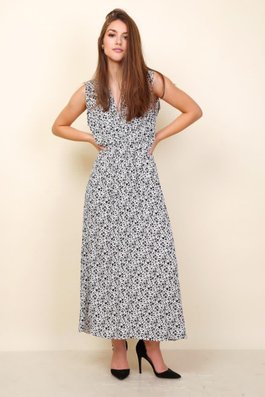 Wholesaler Lusa Mode - Long floral wrap dress