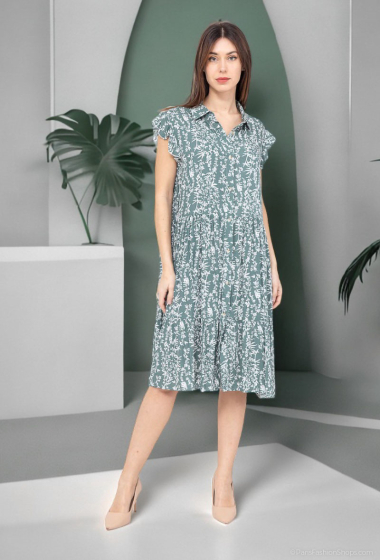 Großhändler Lusa Mode - Kurzes Kleid 105 cm, Rüschenärmel