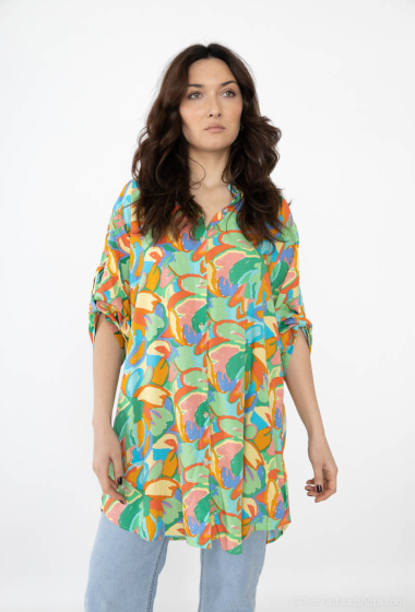 Großhändler Lusa Mode - 90 cm kurzes Kleid mit mittellangen Ärmeln