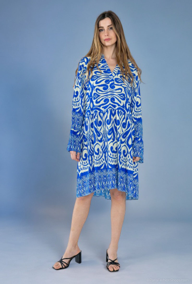 Grossiste Lusa Mode - Robe courte avec imprimé abstrait 100cm