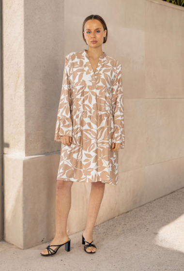 Grossiste Lusa Mode - Robe courte imprimée florale 100cm