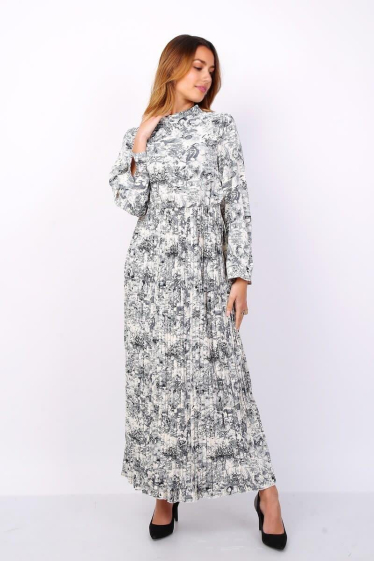 Großhändler Lusa Mode - Falten gedrucktes Kleid