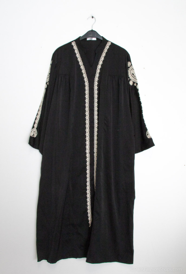 Mayorista Lusa Mode - Vestido abaya bordado de manga larga