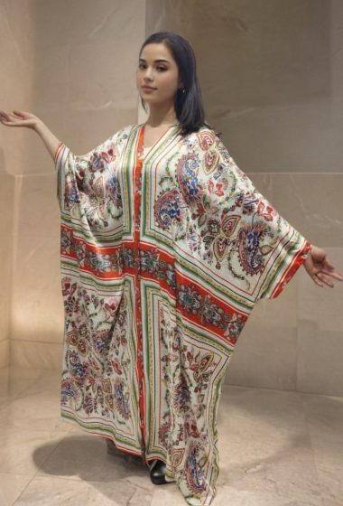 Grossiste Lusa Mode - Robe longue carrée imprimée géométrique