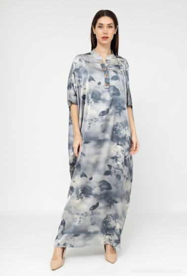 Wholesaler Lusa Mode - Long silk dress with detail