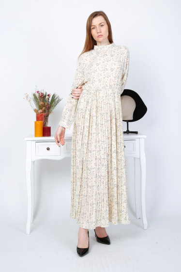 Wholesaler Lusa Mode - Long pleated floral dress