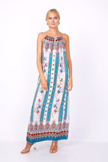 Wholesaler Lusa Mode - Long printed dress with straps