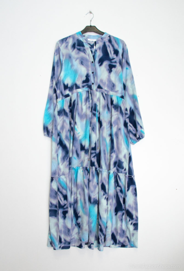 Wholesaler Lusa Mode - Long printed dress with adjustable belt
