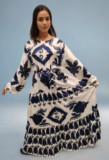 Wholesaler Lusa Mode - Long printed dress with belt
