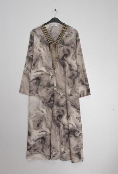 Grossiste Lusa Mode - Robe longue imprimée col V