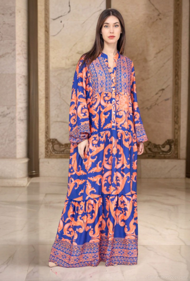 Großhändler Lusa Mode - Langes Kleid mit Blumendruck