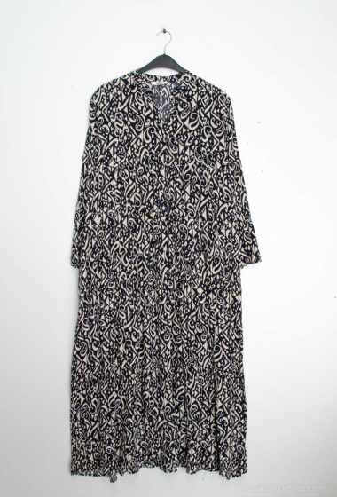 Grossiste Lusa Mode - Robe longue imprimée manche longue