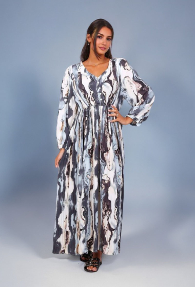 Großhändler Lusa Mode - Langhüteres, plissiges langes Kleid