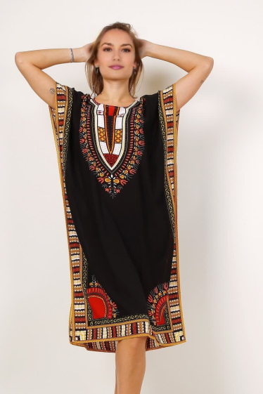 Wholesaler Lusa Mode - Printed mid-length dress