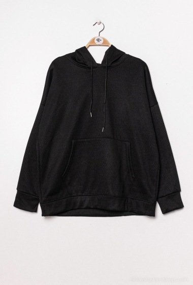 Großhändler Lusa Mode - Kapuzen -Sweatshirt mit Fronttaschen weicher und dicker Stoff
