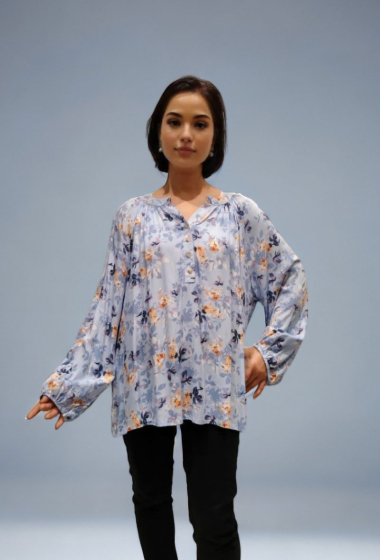 Wholesaler Lusa Mode - Long-sleeve printed tunic