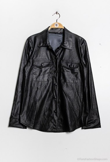Großhändler Lustyle - Faux leather overshirt