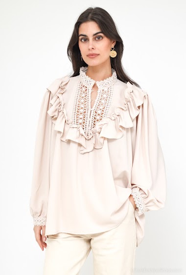 Wholesaler LUZABELLE - Blouse with puffed sleeves