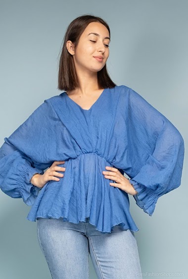 Wholesaler LUZABELLE - Shirt with lace sleeves