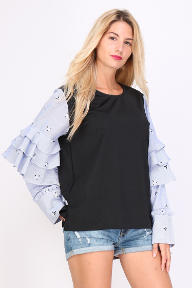 Wholesaler LUZABELLE - Bi-material blouse