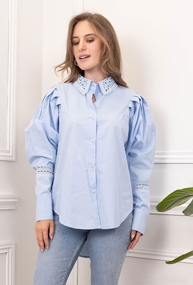 Wholesaler LUZABELLE - Shirt with perforated collar