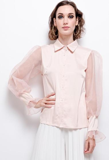 Wholesaler LUZABELLE - sheer sleeve shirt