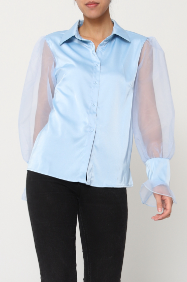 Wholesaler LUZABELLE - sheer sleeve shirt